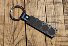Load image into Gallery viewer, 4 Cylinder Leather Key Ring